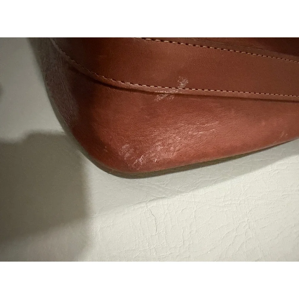 Hartmann Leather Messenger Bag Briefcase Unisex Brown Brass Hardware Large